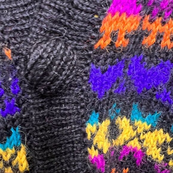 Vintage Peadys Rainbow Alpaca Wool Cardigan Sweater - Picture 5 of 12